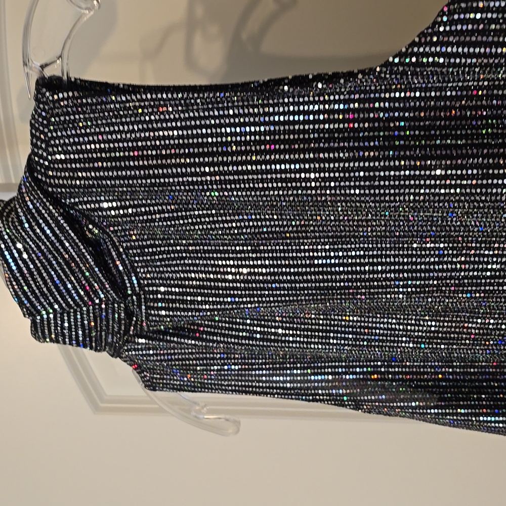 Clara Sunwoo Elegant Black Sequin Sleeveless Top Large - Picture 6 of 6